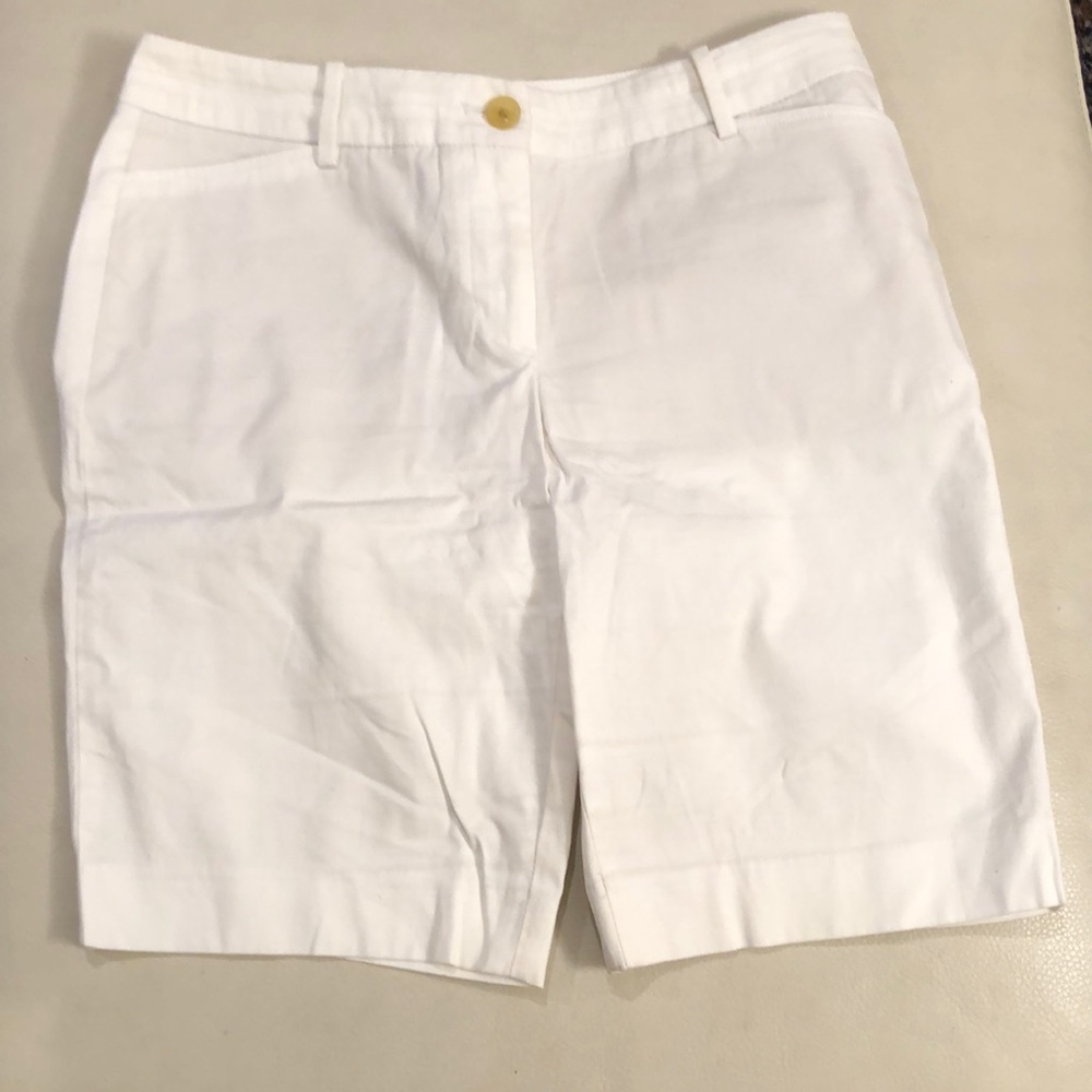 Talbots white Bermuda shorts